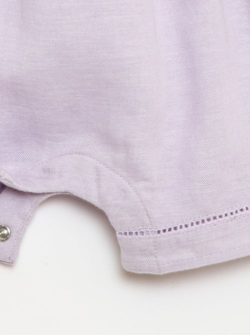 Ruffled Sleeve Short Romper - Kiabi