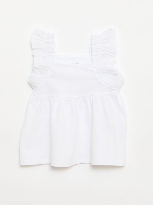 Ruffled Strappy T-shirt - Kiabi