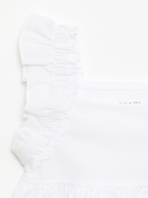 Ruffled Strappy T-shirt - Kiabi