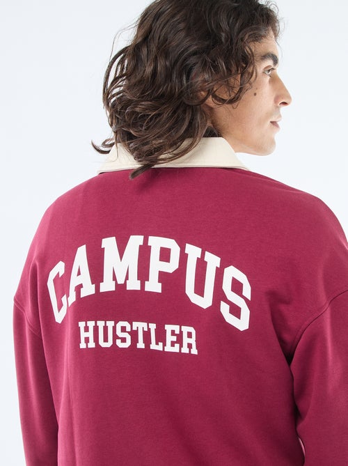 Rugby-Style Long Sleeve Polo Shirt - Kiabi