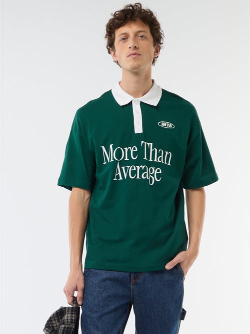 Rugby Style Short Sleeve Polo Shirt - Kiabi
