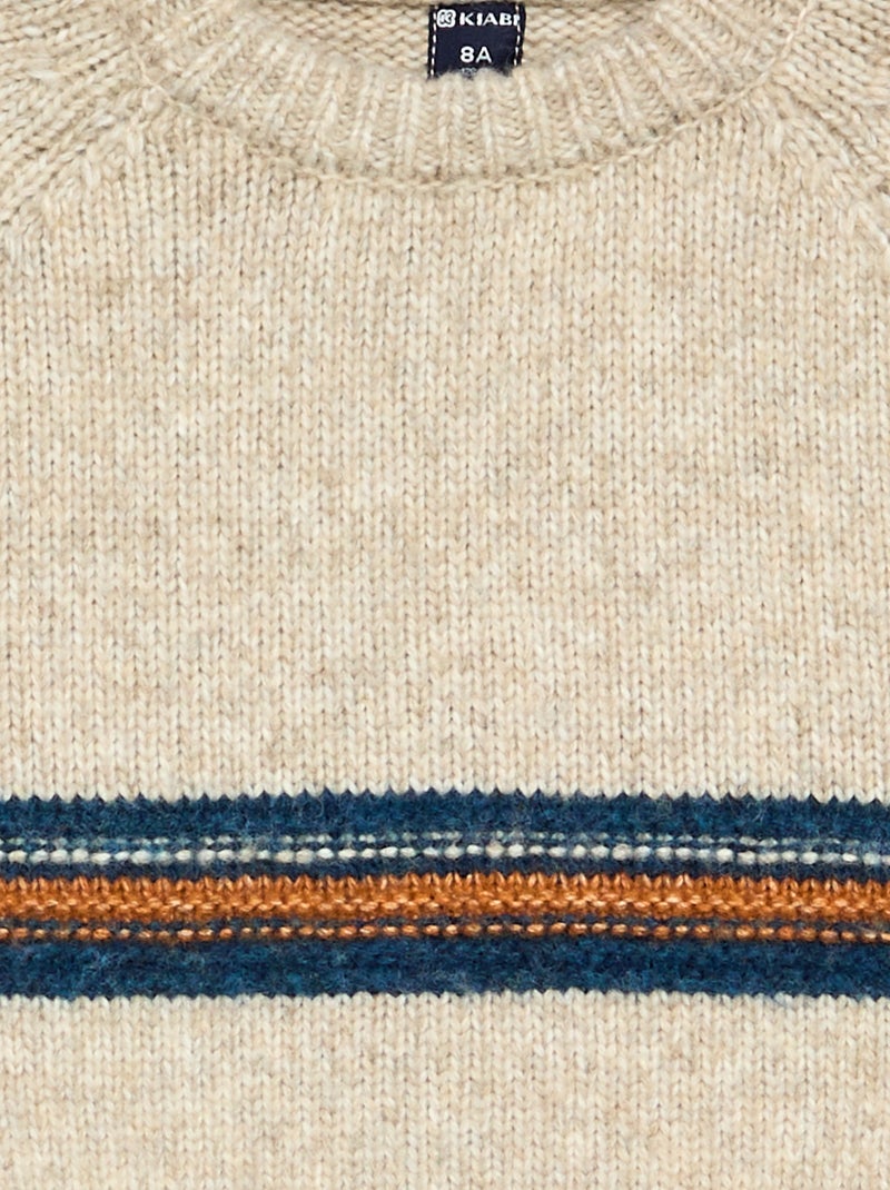 Rundhals-Strickpullover Beige - Kiabi