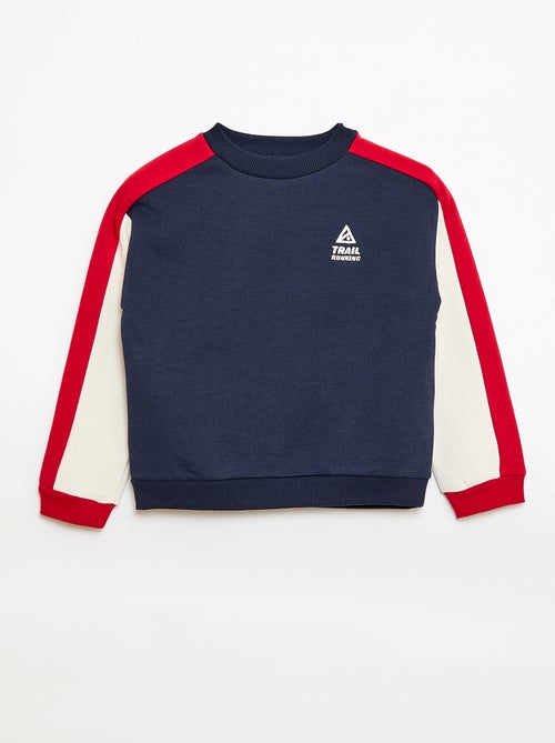 Rundhals-Sweatshirt mit Color-Block-Design - Kiabi