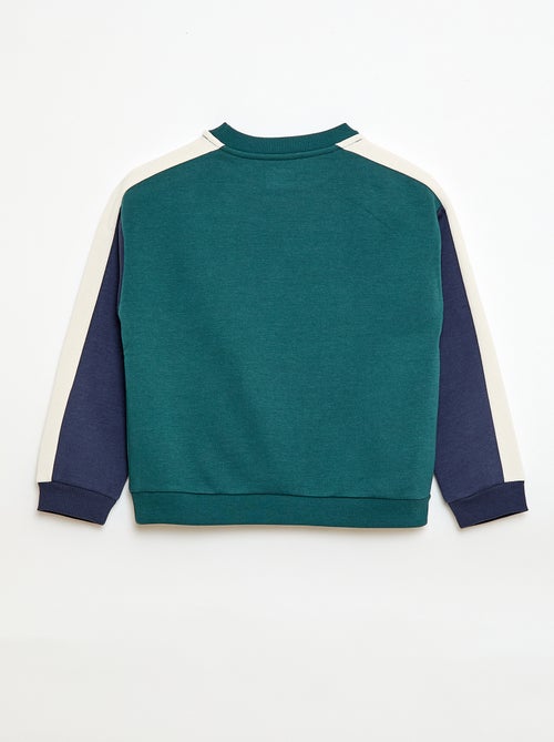 Rundhals-Sweatshirt mit Color-Block-Design - Kiabi