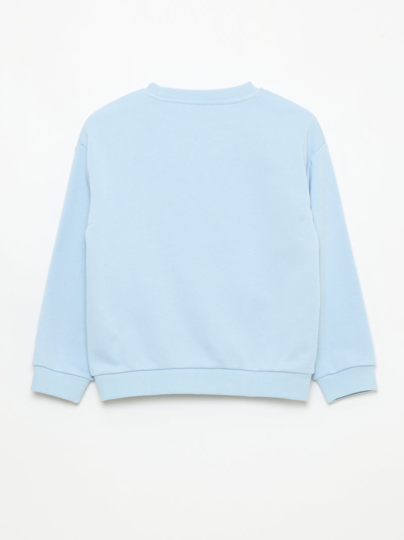 Rundhals-Sweatshirt mit Print Blau - Kiabi