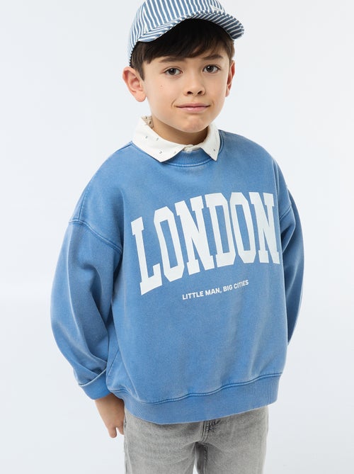 Rundhals-Sweatshirt mit Print - Kiabi