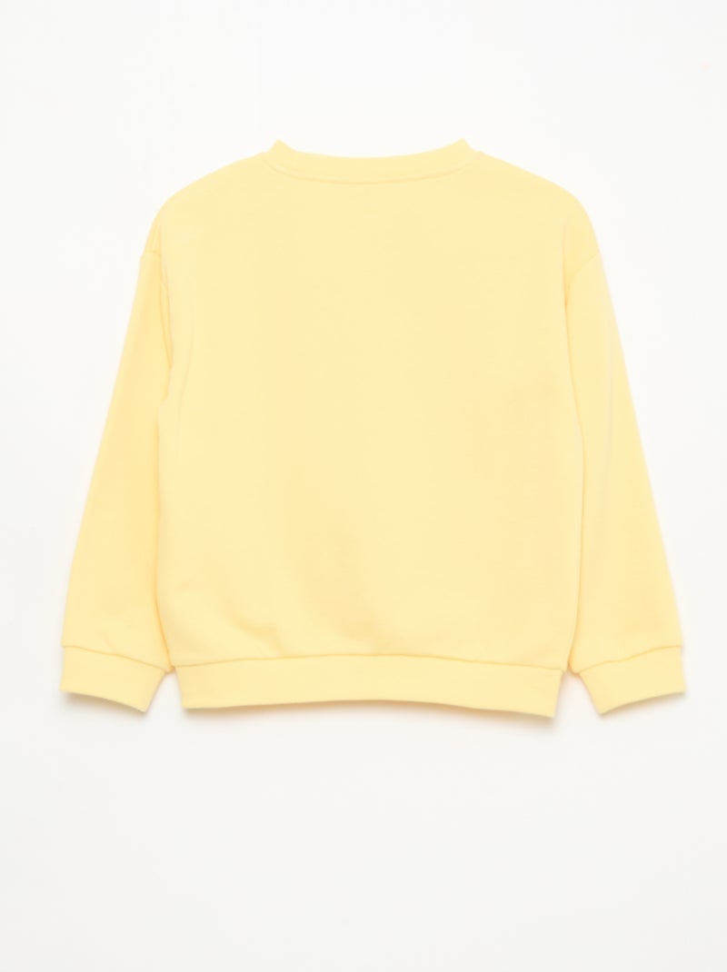 Rundhals-Sweatshirt mit Print GELB - Kiabi