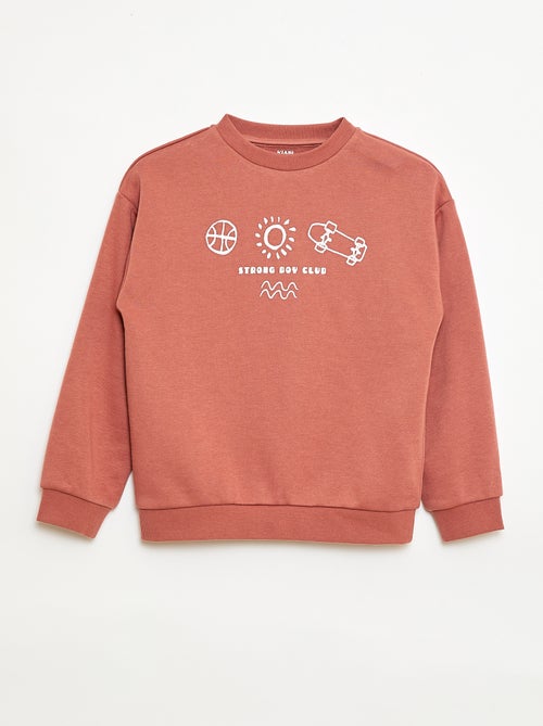 Rundhals-Sweatshirt mit Print - Kiabi