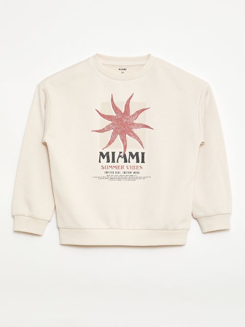 Rundhals-Sweatshirt mit Print - Kiabi