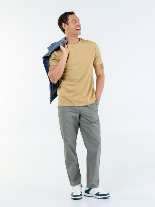 Rundhals-T-Shirt aus Baumwolle - Tough Cotton™ - Kiabi