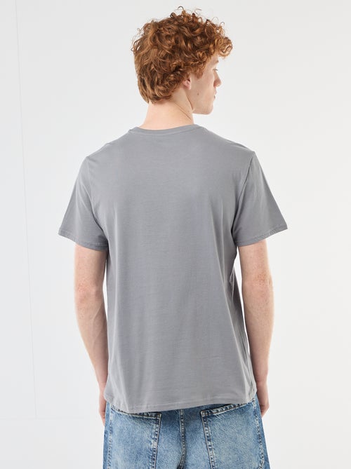 Rundhals-T-Shirt mit Print aus Baumwolle - Kiabi