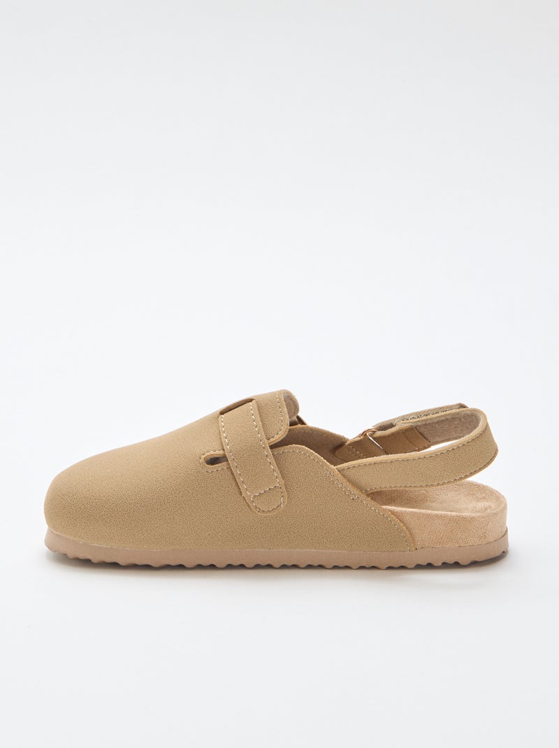 Sabot aus Wildlederimitat Beige - Kiabi