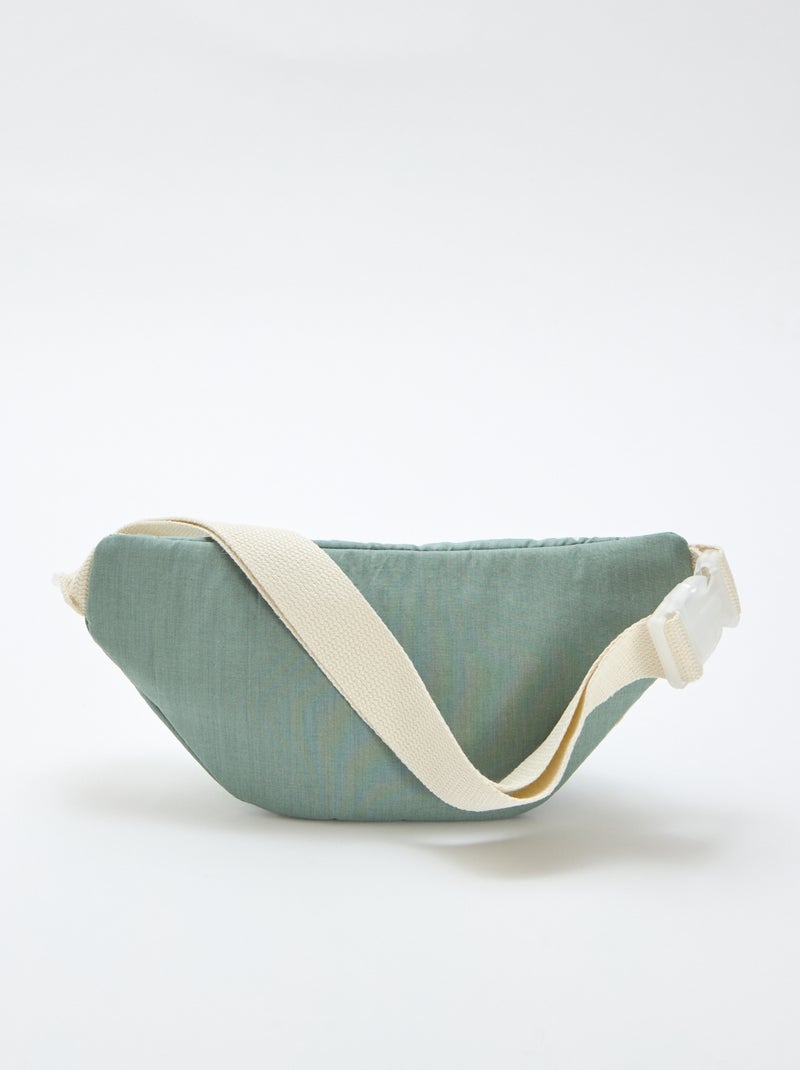 Sac à banane imprimé all-over fleuri en coton Vert - Kiabi