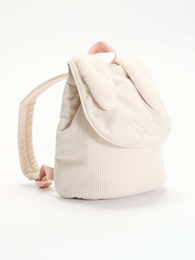 Sac à dos aspect animal avec oreilles Beige - Kiabi