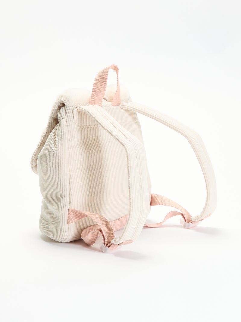 Sac à dos aspect animal avec oreilles Beige - Kiabi
