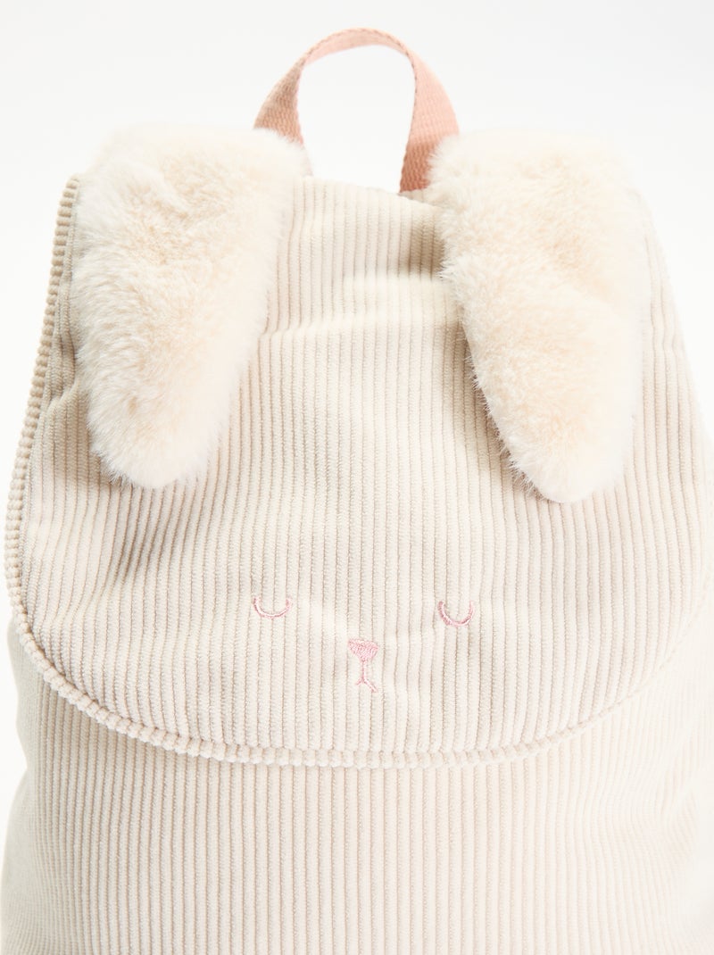 Sac à dos aspect animal avec oreilles Beige - Kiabi