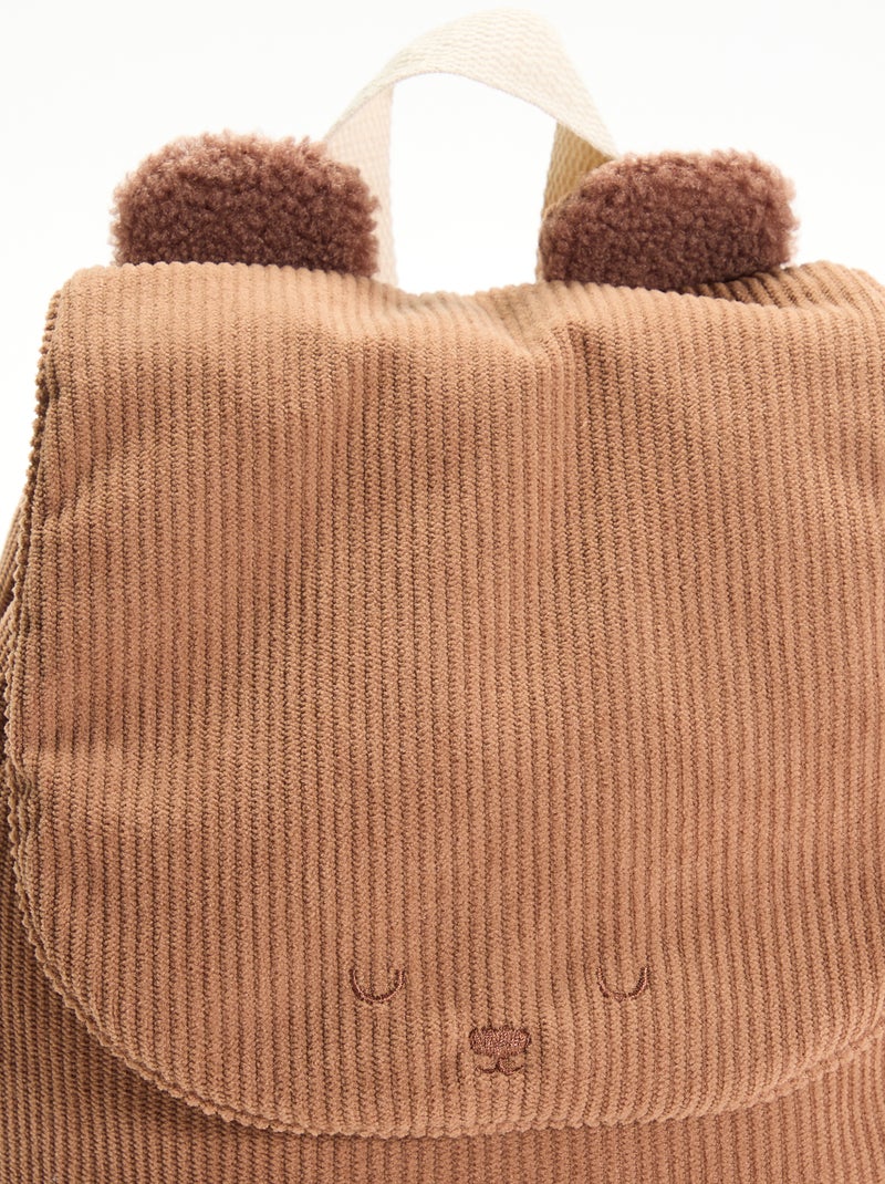 Sac à dos aspect animal avec oreilles Marron - Kiabi