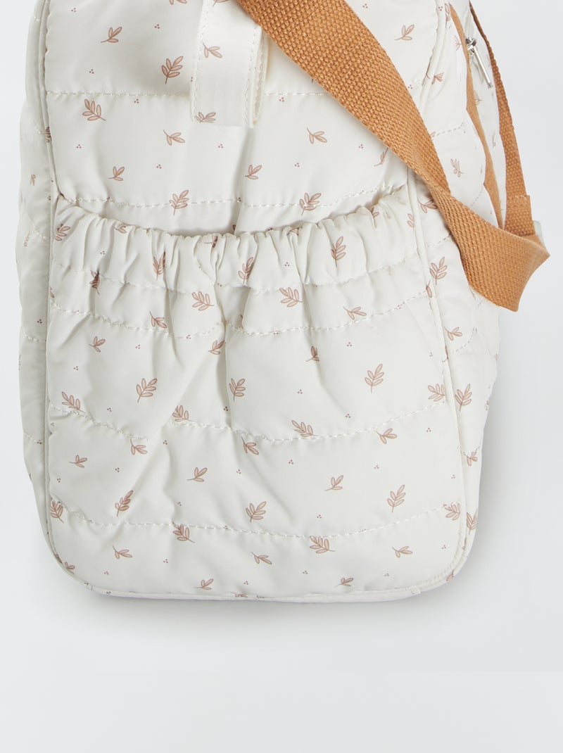 Sac à langer avec tapis et attache poussette Blanc - Kiabi