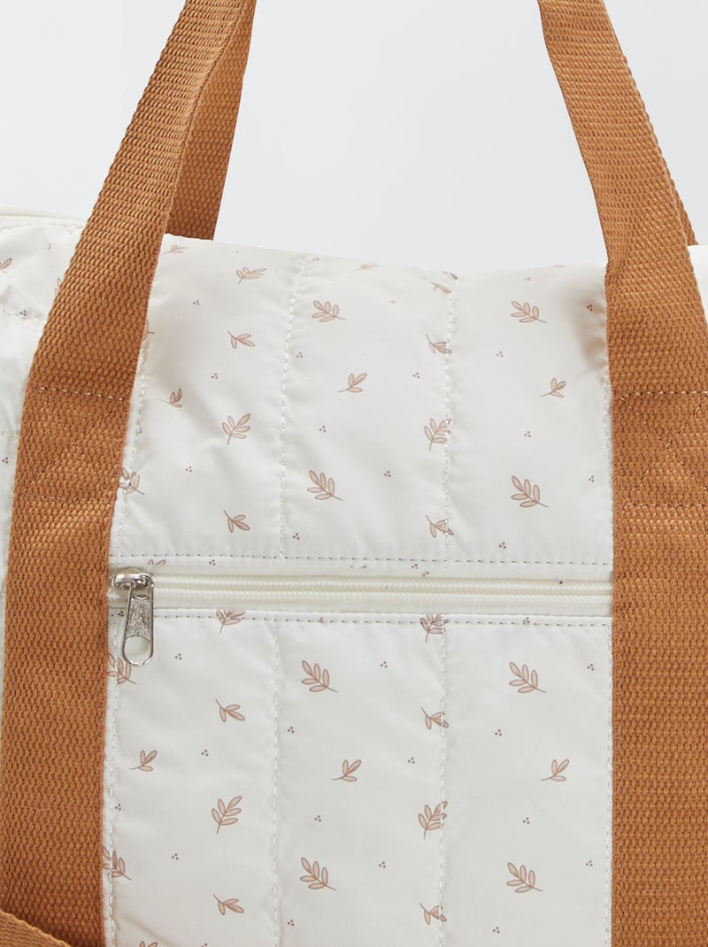 Sac à langer avec tapis et attache poussette Blanc - Kiabi