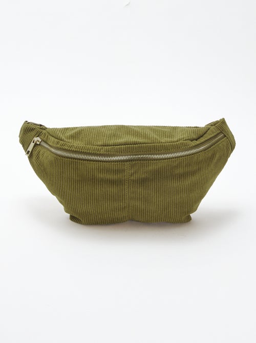 Sac banane en velours côtelé - Kiabi