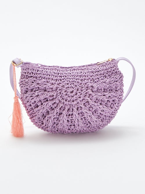 Sac bandoulière effet paille tressée - Kiabi