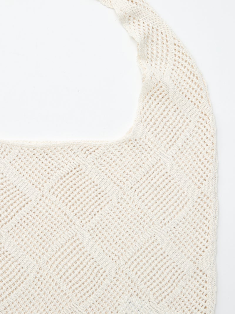Sac bandoulière en crochet Beige - Kiabi