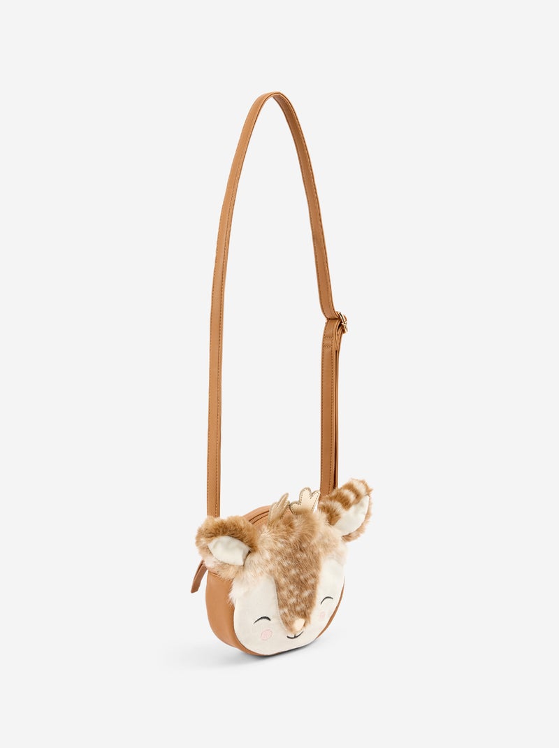 Sac bandoulière en forme de renne Marron - Kiabi