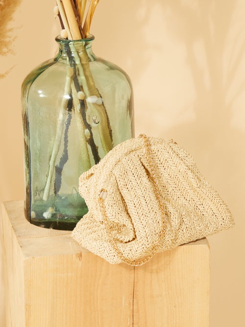 Sac bandoulière en raphia - Kiabi