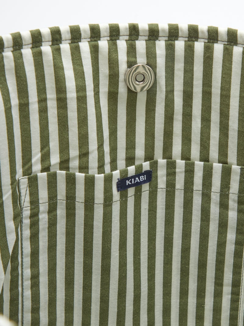 Sac cabas matelassé motif fleurs Vert - Kiabi