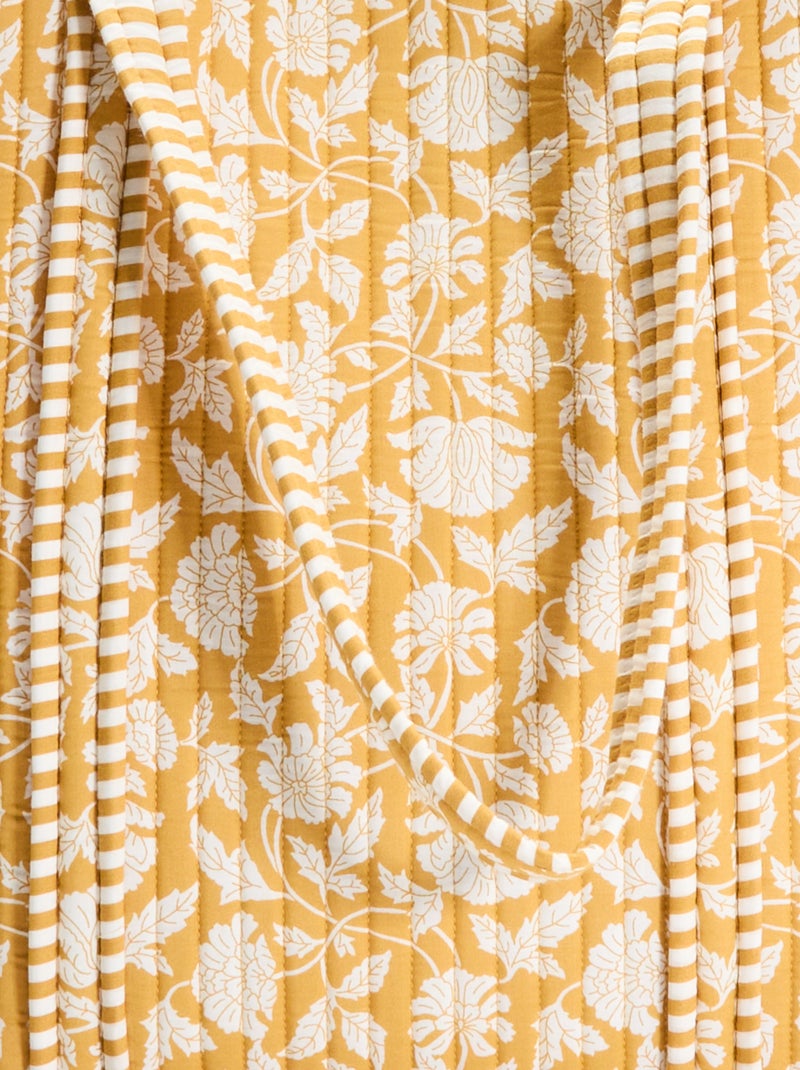 Sac cabas matelassé motif indienne Jaune - Kiabi