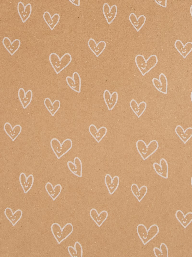 Sac cadeau 'coeur' Beige - Kiabi