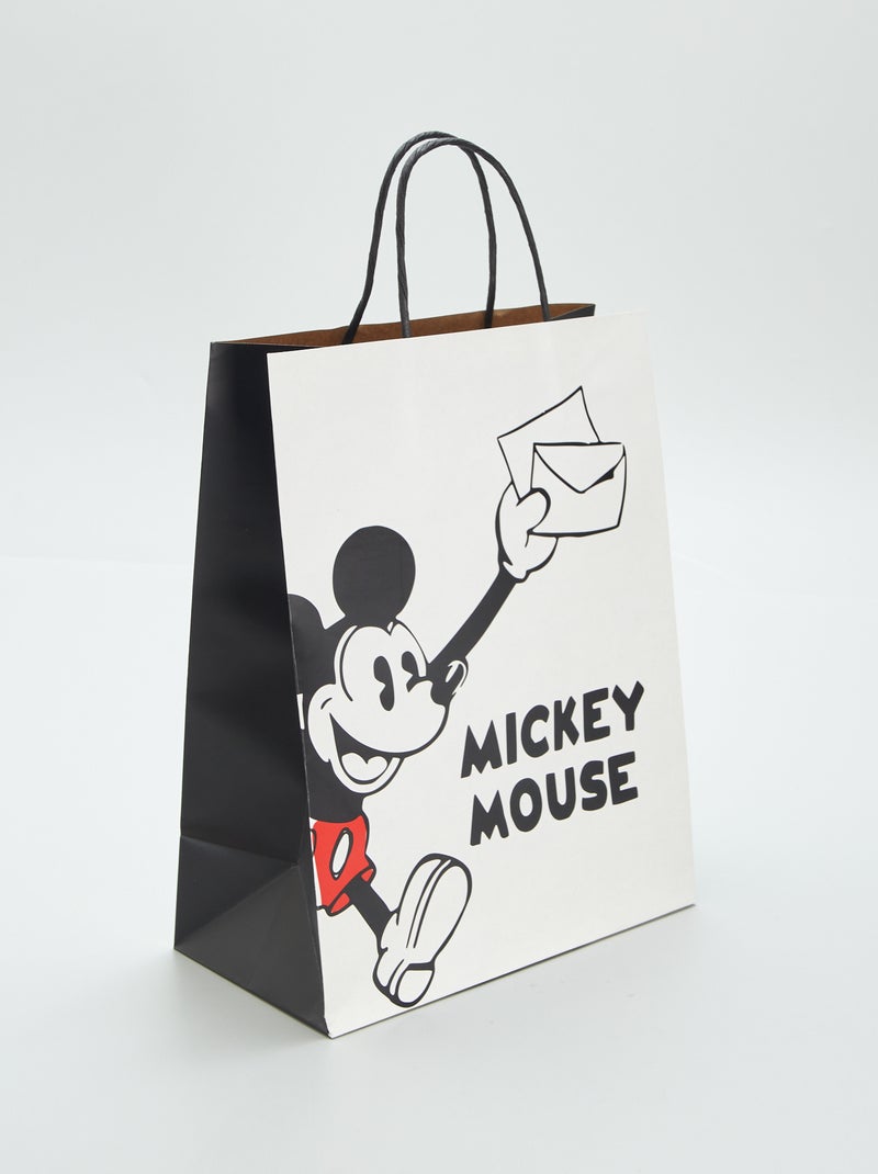 Sac cadeau en papier 'Mickey' Blanc - Kiabi
