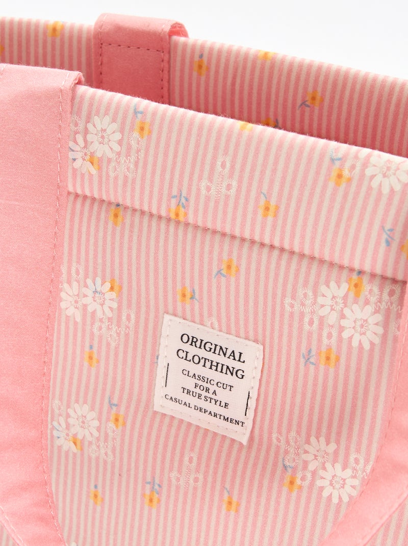 Sac en toile rembourré Rose - Kiabi