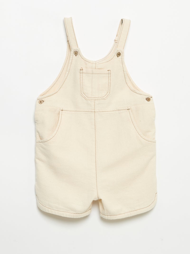 Salopette con tasche Bianco - Kiabi