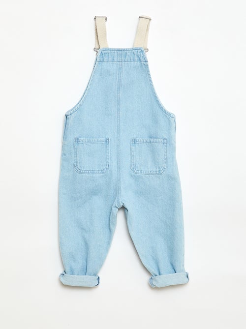 Salopette en denim avec poche plaquée - Kiabi