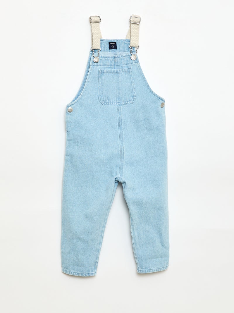 Salopette en denim avec poche plaquée Bleu - Kiabi