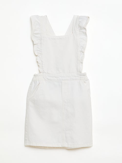 Salopette en jean avec volants - Kiabi