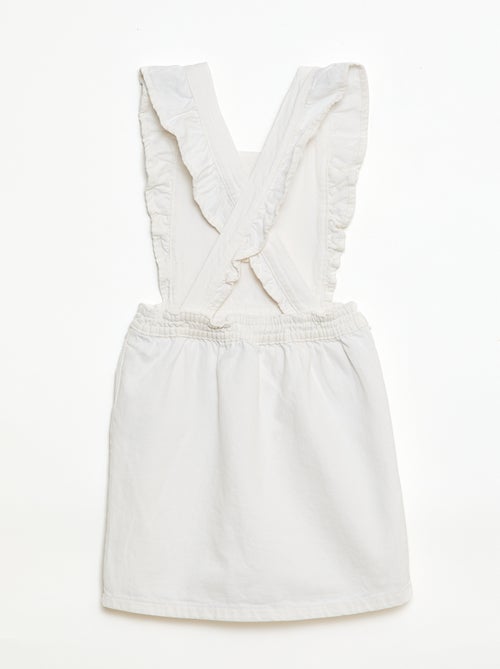 Salopette en jean avec volants - Kiabi