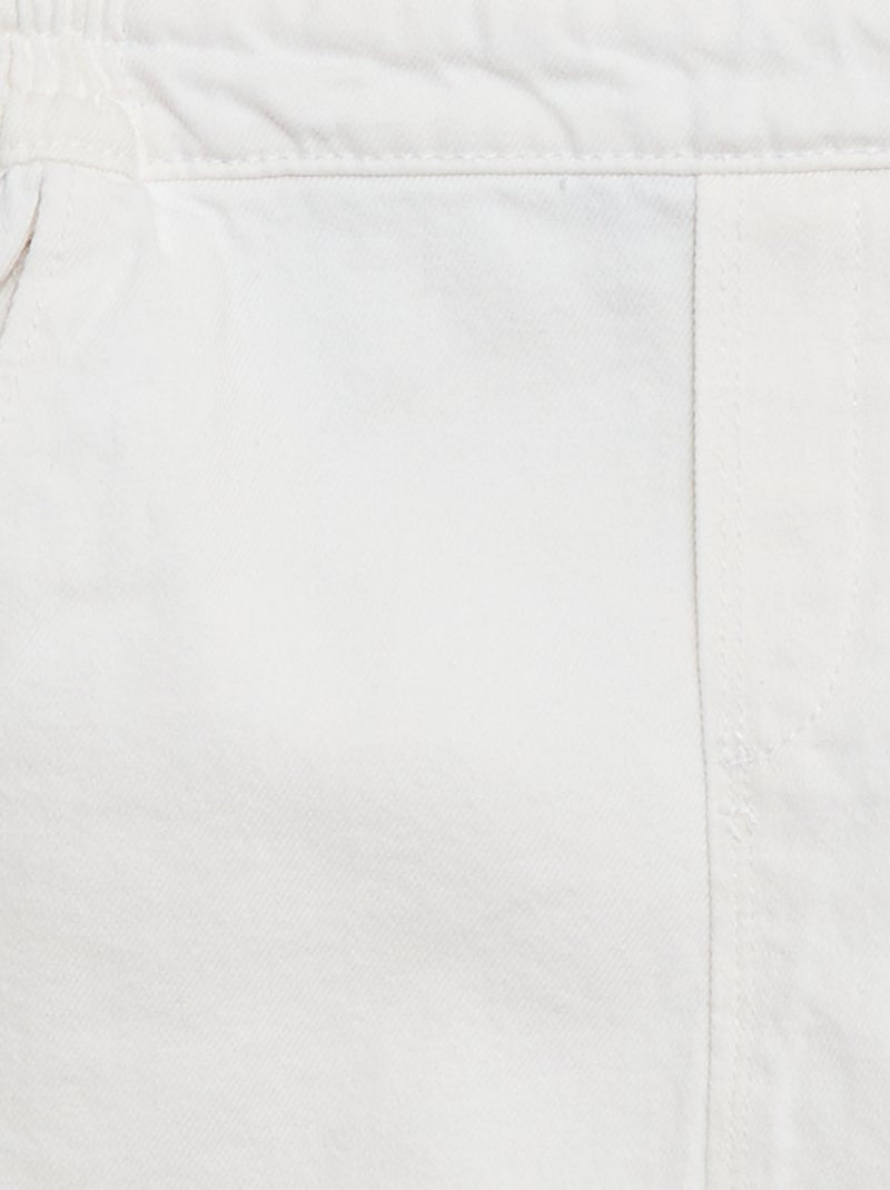 Salopette en jean avec volants Blanc - Kiabi