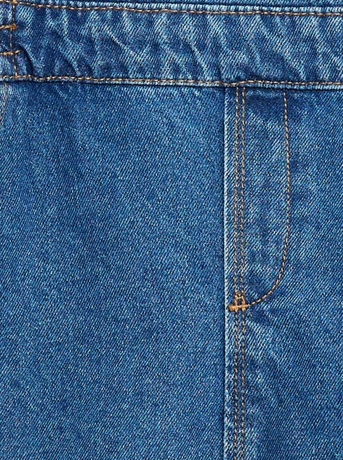 Salopette en jean avec volants - Kiabi