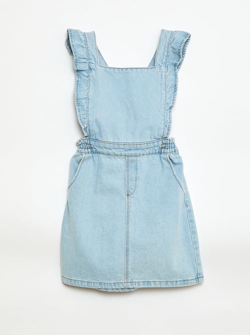 Salopette en jean avec volants - Kiabi