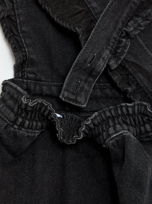 Salopette en jean avec volants - Kiabi