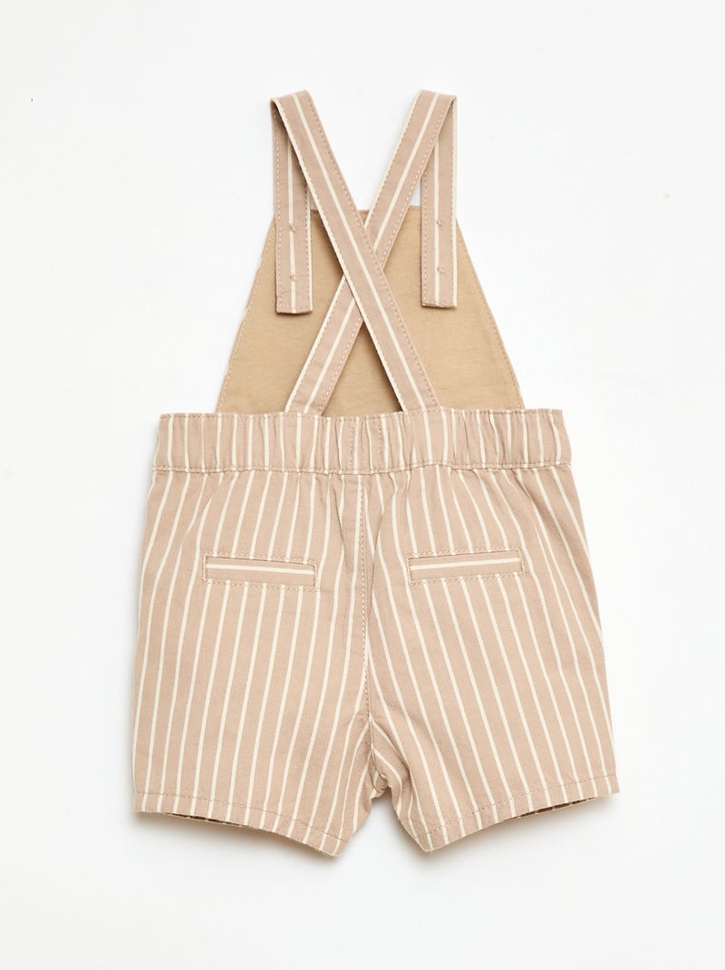 Salopette légère avec bretelles ajustables Beige - Kiabi