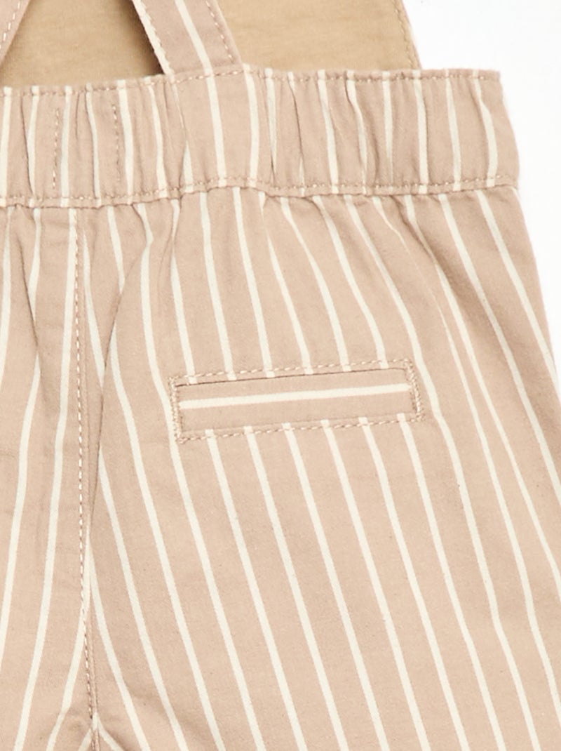 Salopette légère avec bretelles ajustables Beige - Kiabi