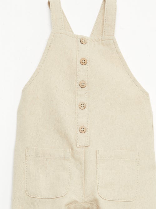 Salopette longue en lin mélangé - Kiabi