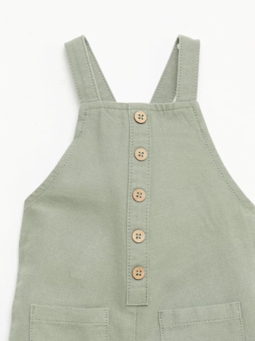 Salopette longue en lin mélangé - Kiabi