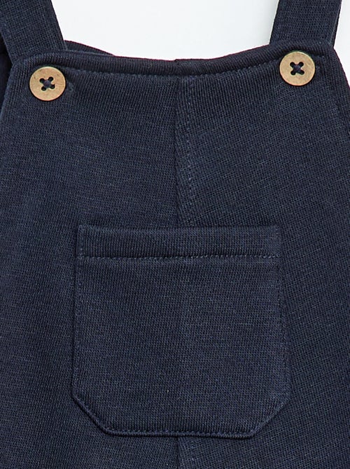 Salopette longue en molleton avec bretelles ajustables - Kiabi