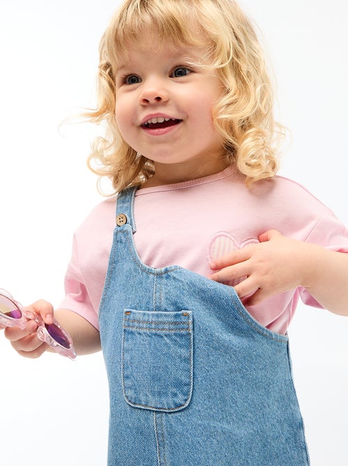 Salopette short avec poche poitrine - Kiabi