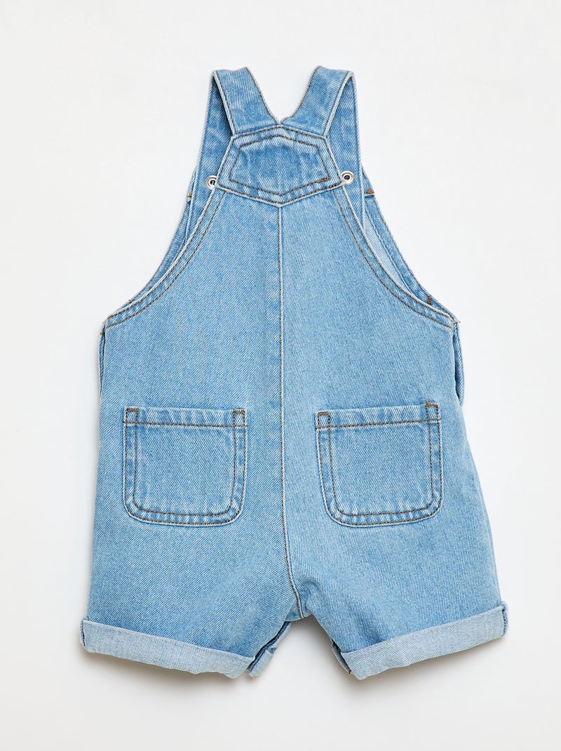 Salopette short en denim Bleu - Kiabi