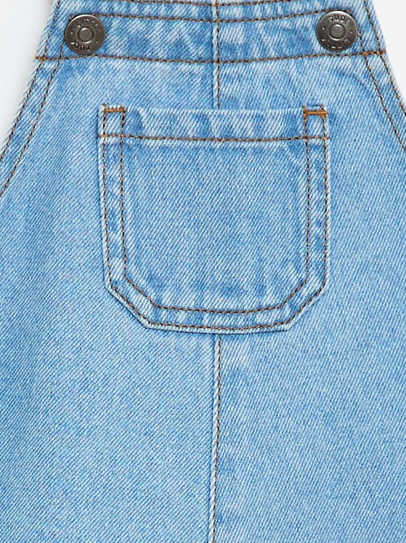 Salopette short en denim Bleu - Kiabi